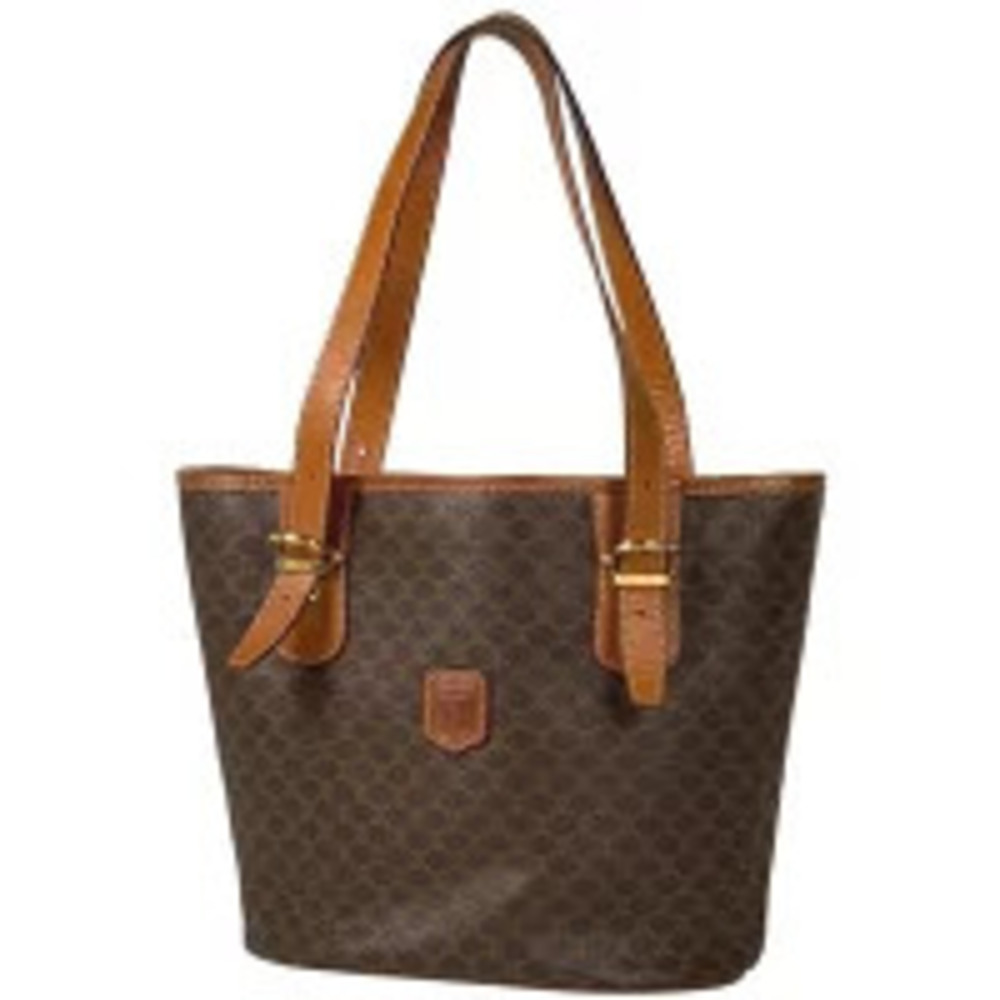 Celine Macadam tote bag shoulder canvas brown
